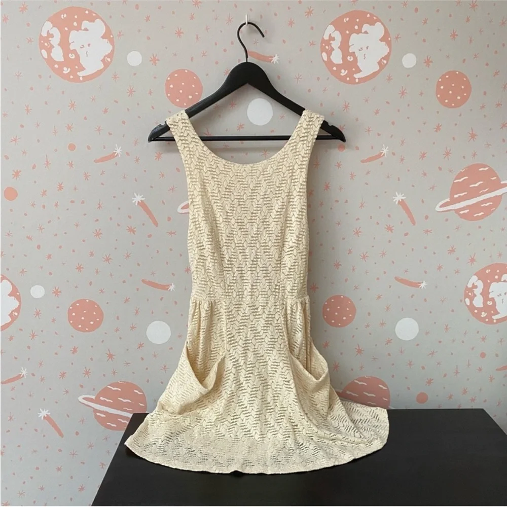 Donating soon!3 for $50🎉Free people open back lace mini dress
